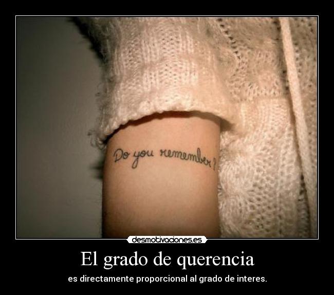 El grado de querencia - 