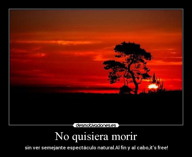 No quisiera morir -