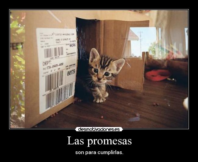 Las promesas - son para cumplirlas.