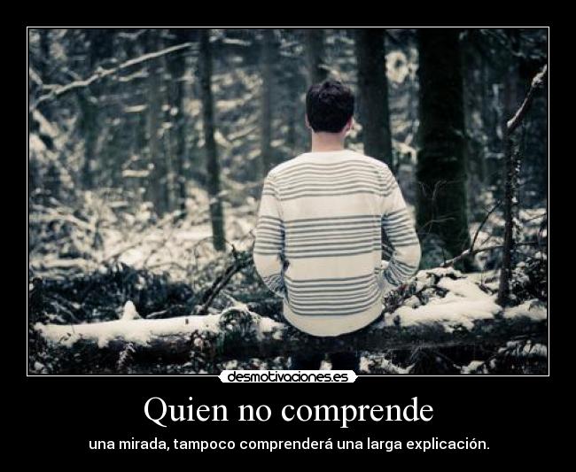 Quien no comprende -
