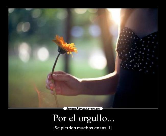 Por el orgullo... -