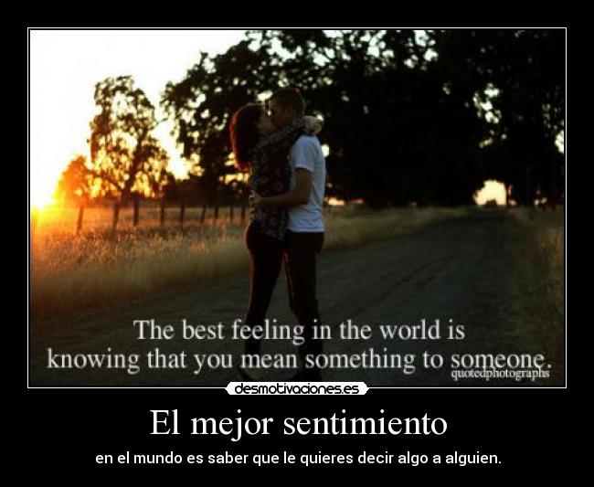 El mejor sentimiento -