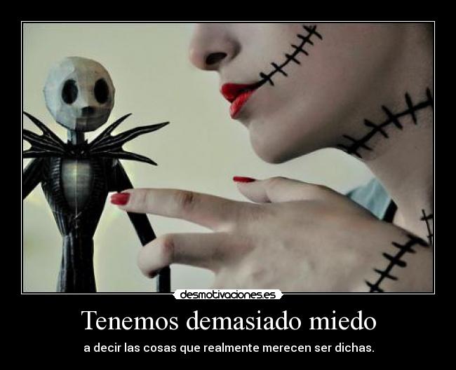 carteles miedo can live like jack and sally desmotivaciones