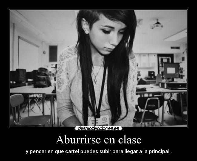 Aburrirse en clase -