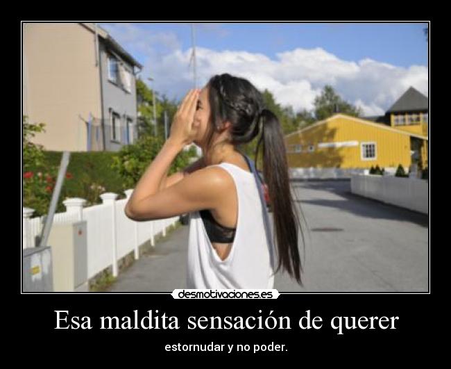 Esa maldita sensación de querer - estornudar y no poder.