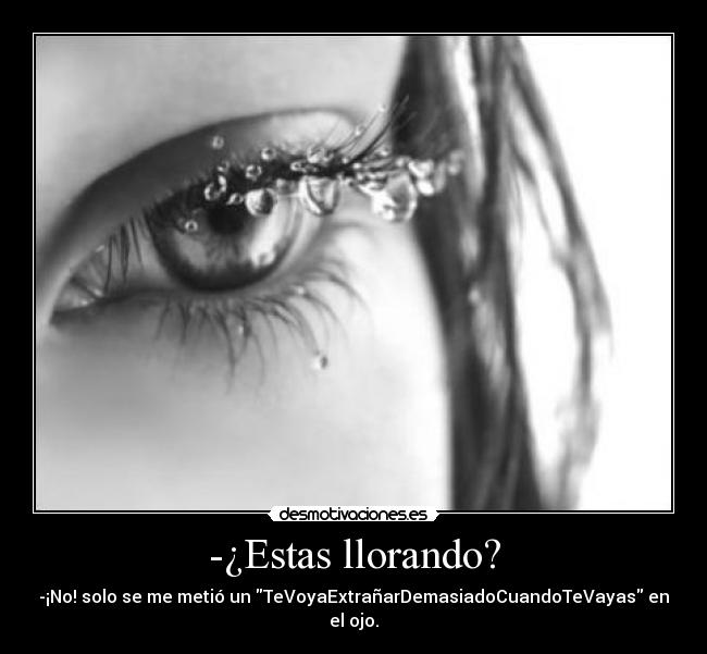 -¿Estas llorando? - 