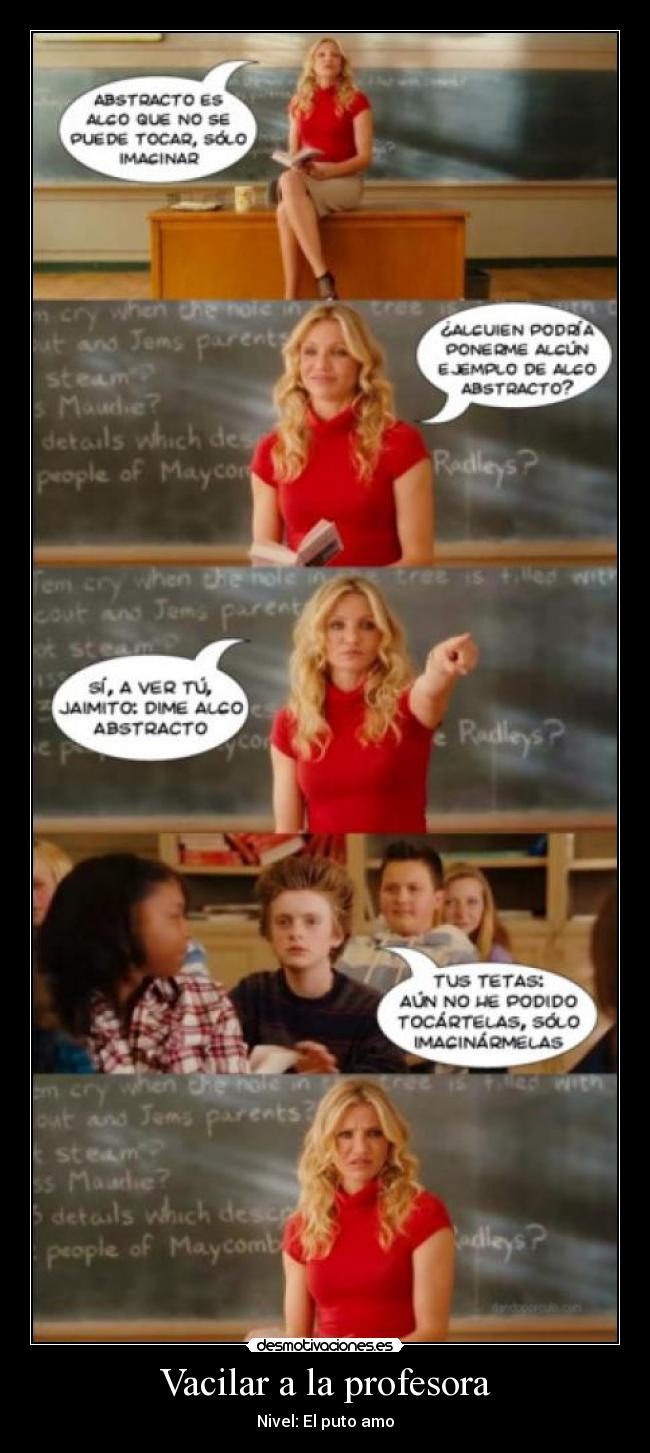 Vacilar a la profesora -