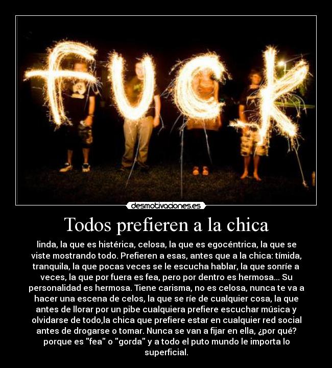 carteles todos prefieren chica linda desmotivaciones