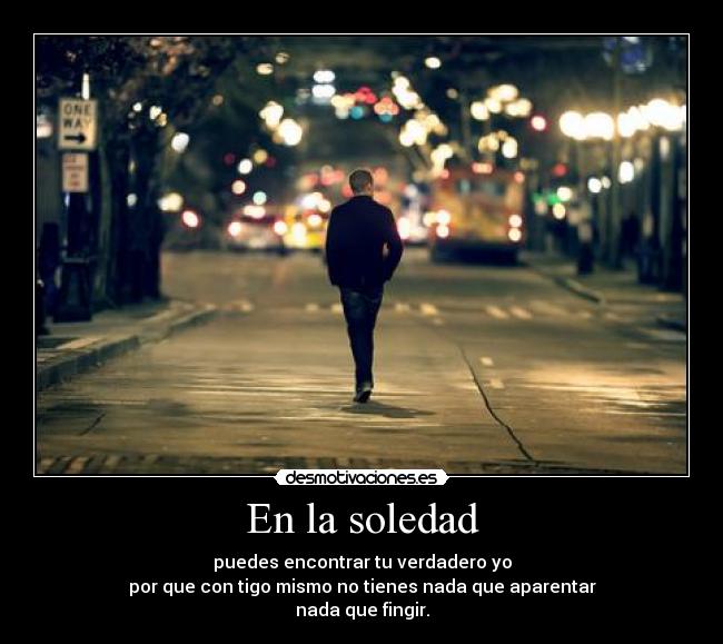 En la soledad -