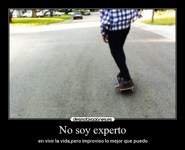 No soy experto - en vivir la vida,pero improviso lo mejor que puedo