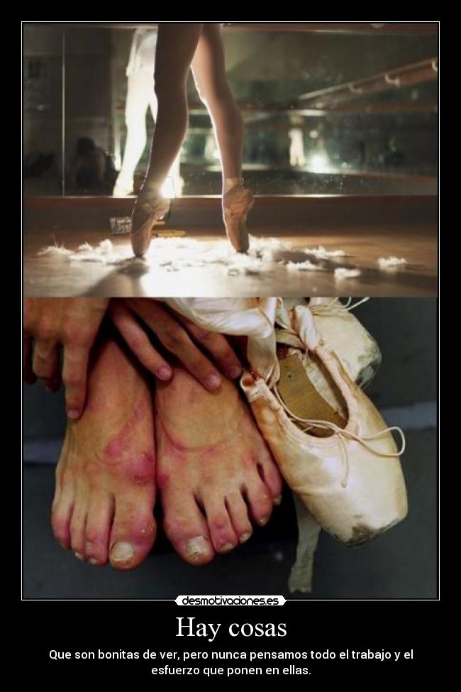 Hay cosas - Que son bonitas de ver, pero nunca pensamos todo el trabajo y el
esfuerzo que ponen en ellas.