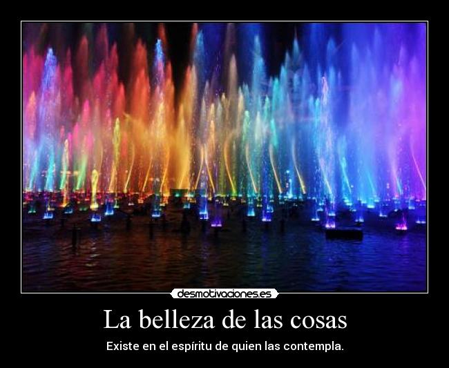 La belleza de las cosas - 