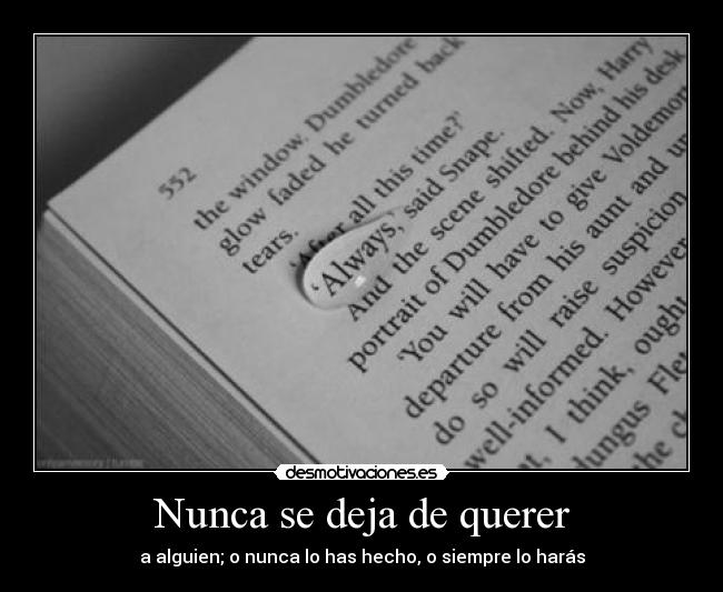 Nunca se deja de querer - 