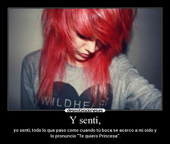 Y sentí, - 