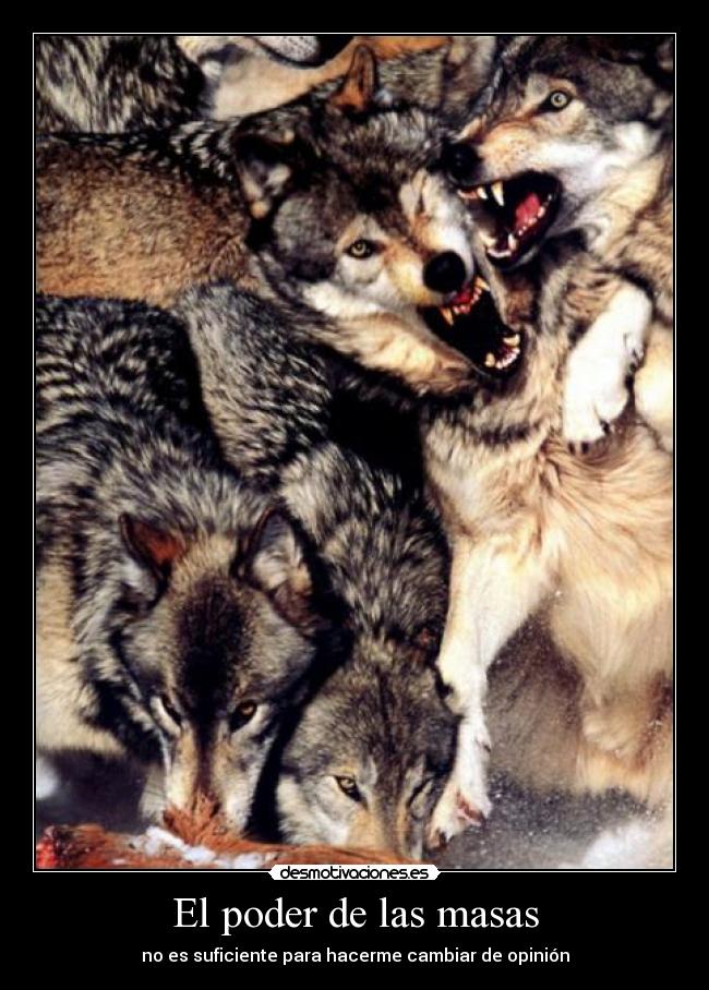 El poder de las masas - no es suficiente para hacerme cambiar de opinión