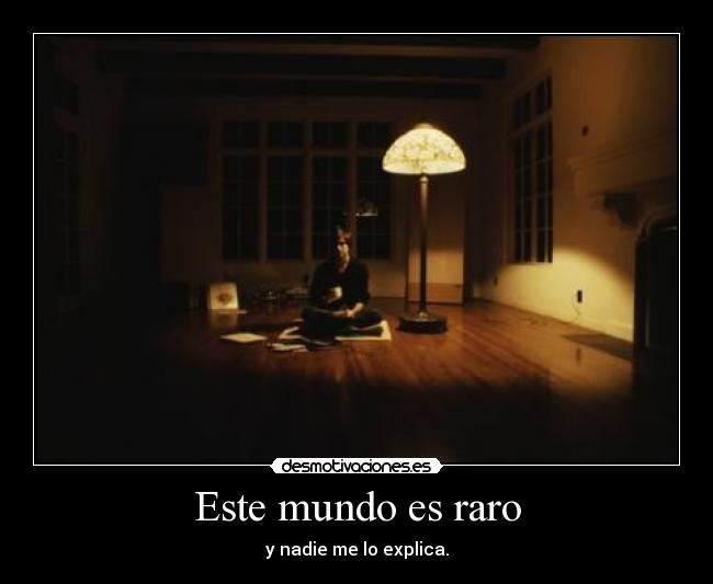 Este mundo es raro - y nadie me lo explica.