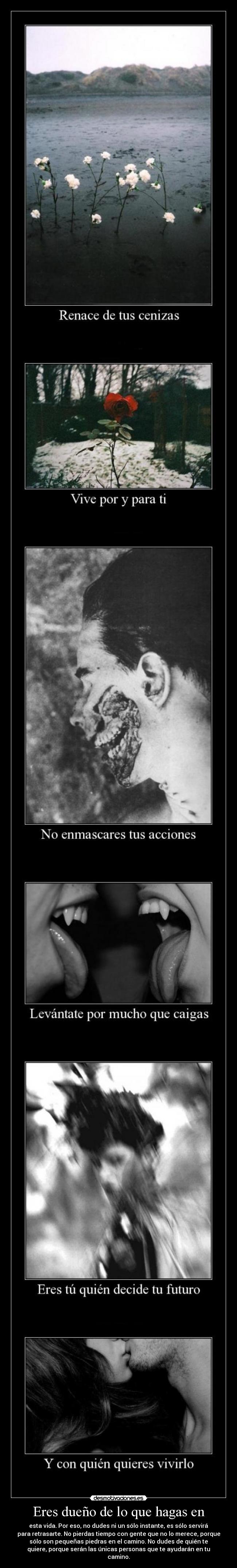 Eres dueño de lo que hagas en - 