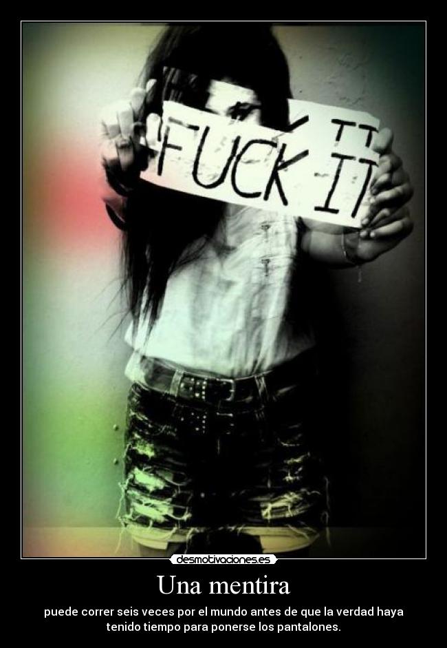 Una mentira -