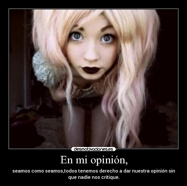 En mi opinión, - 