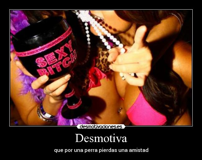 Desmotiva - que por una perra pierdas una amistad