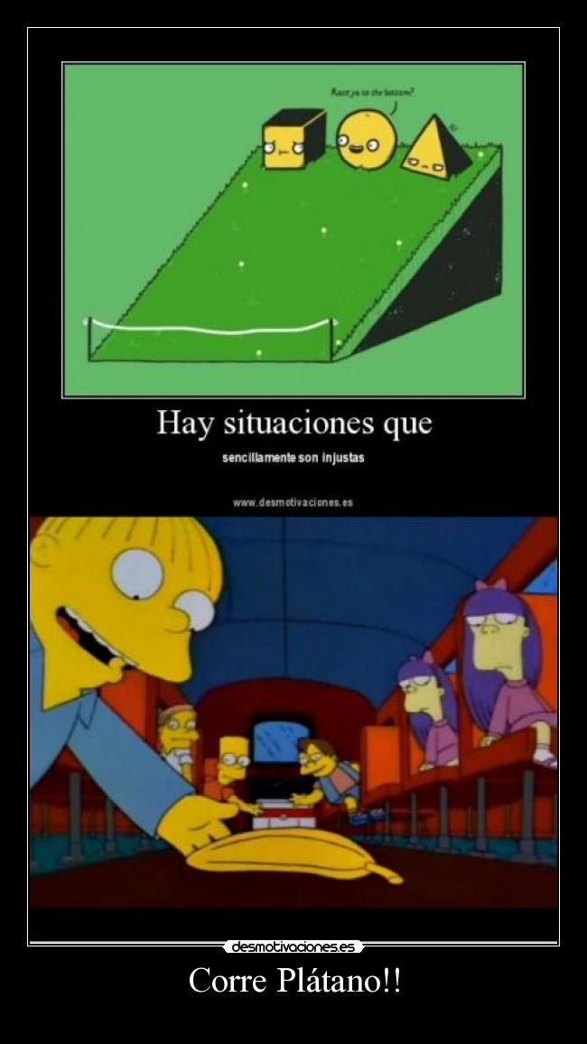 carteles ralph wigumm corre platano desmotivaciones