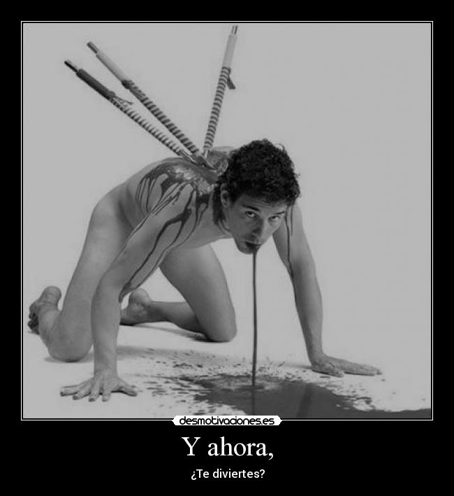 Y ahora, - ¿Te diviertes?