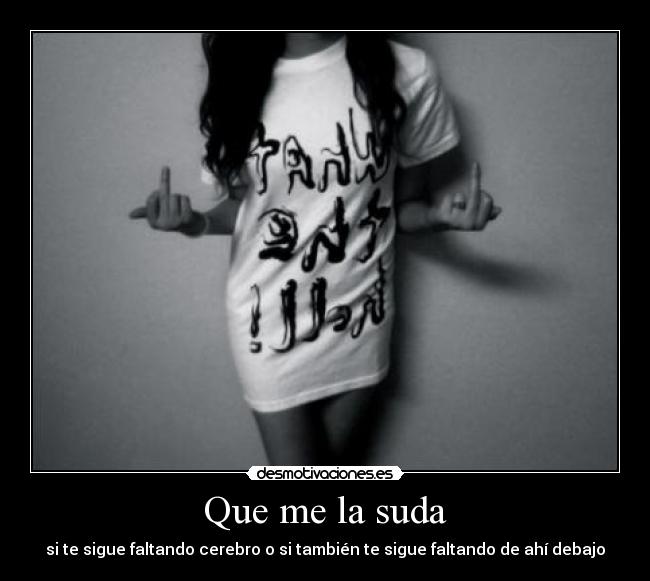 Que me la suda -