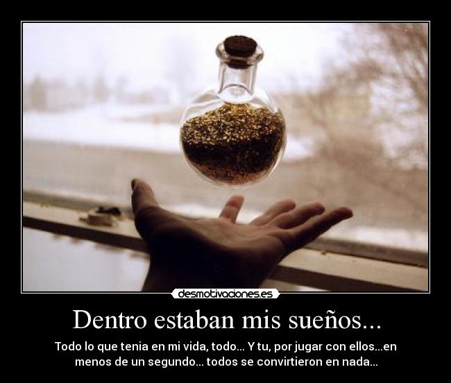 carteles dentro estaban mis suenos desmotivaciones