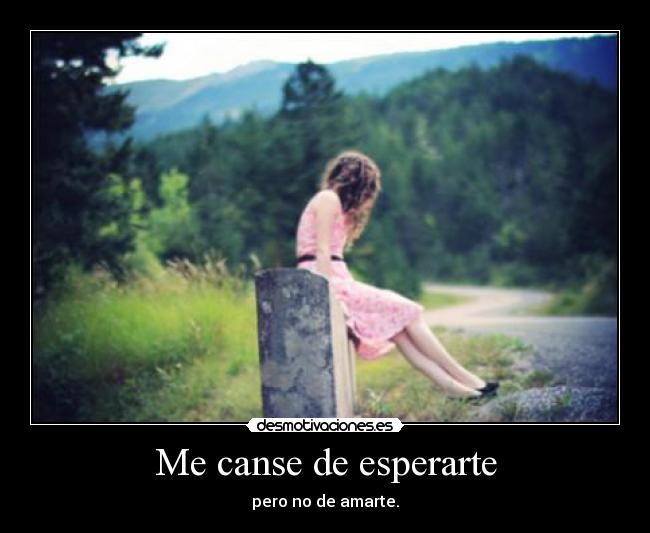 Me canse de esperarte - pero no de amarte.