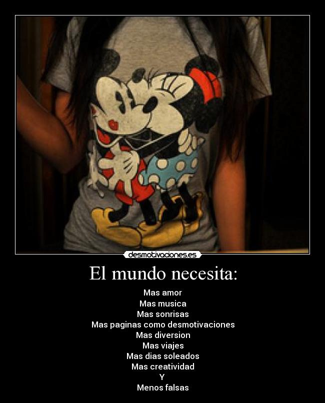 El mundo necesita: - 