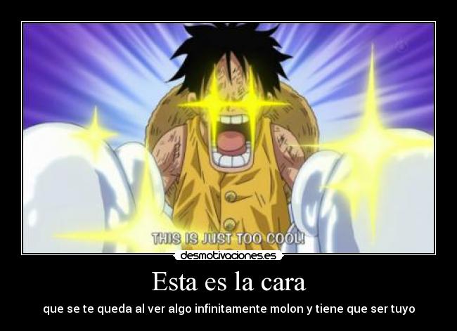 Esta es la cara - que se te queda al ver algo infinitamente molon y tiene que ser tuyo