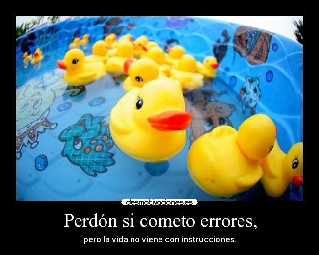 Perdón si cometo errores, -