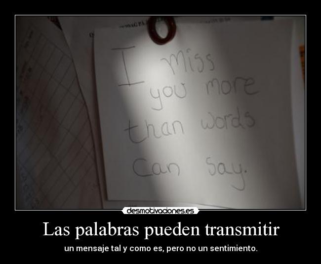 Las palabras pueden transmitir -