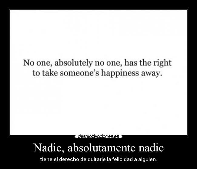 Nadie, absolutamente nadie - 