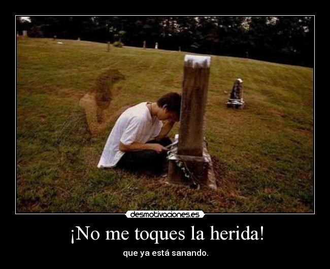 ¡No me toques la herida! - que ya está sanando.
