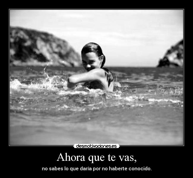 Ahora que te vas, - 