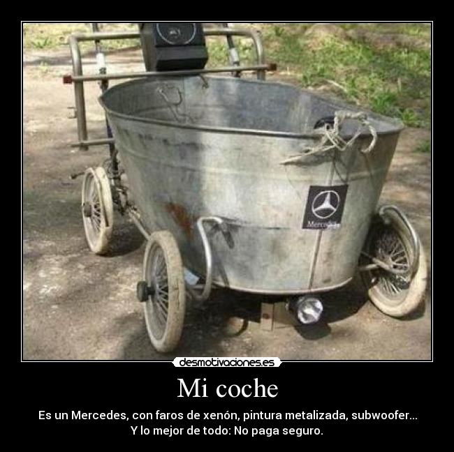 carteles coche mercedes tuning casero chapuza desmotivaciones