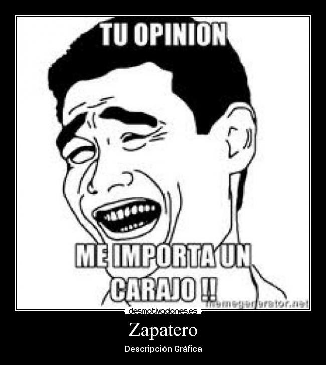 Zapatero - Descripción Gráfica