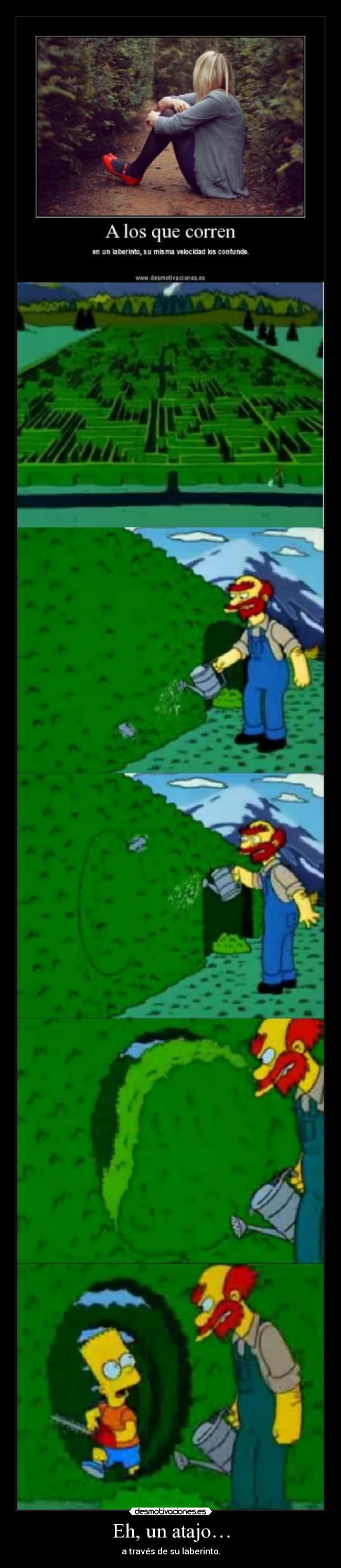 Eh, un atajo… - a través de su laberinto.