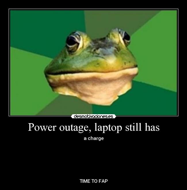 Power outage, laptop still has - 