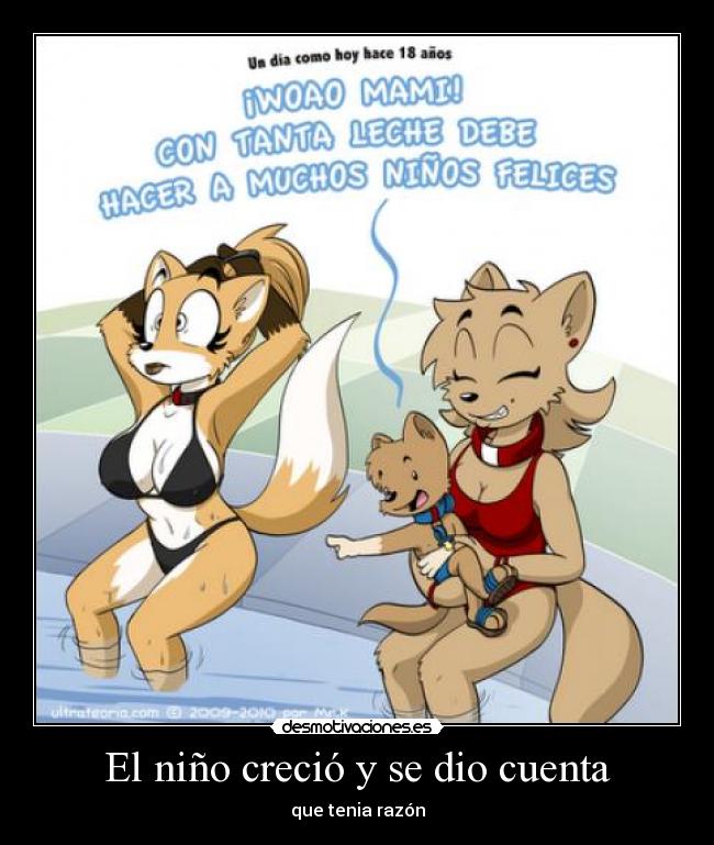 El niño creció y se dio cuenta -