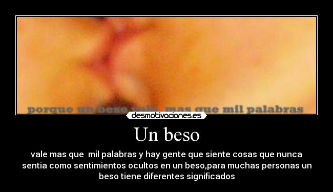 carteles beso desmotivaciones