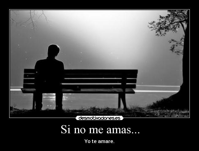 Si no me amas... -