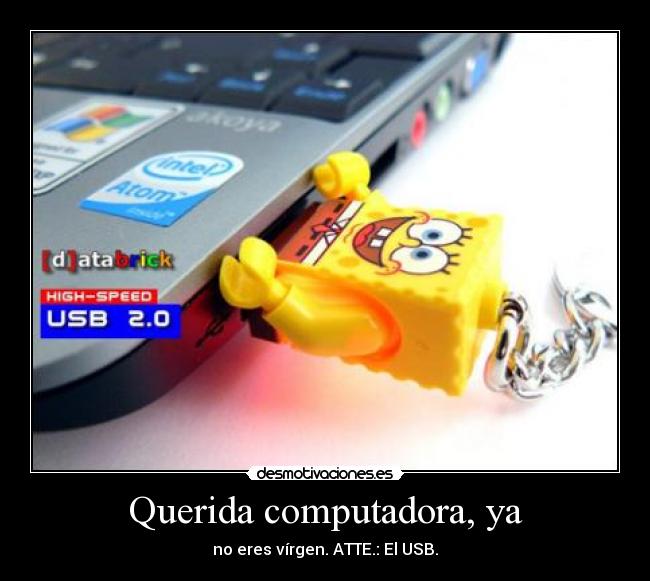 Querida computadora, ya - no eres vírgen. ATTE.: El USB.