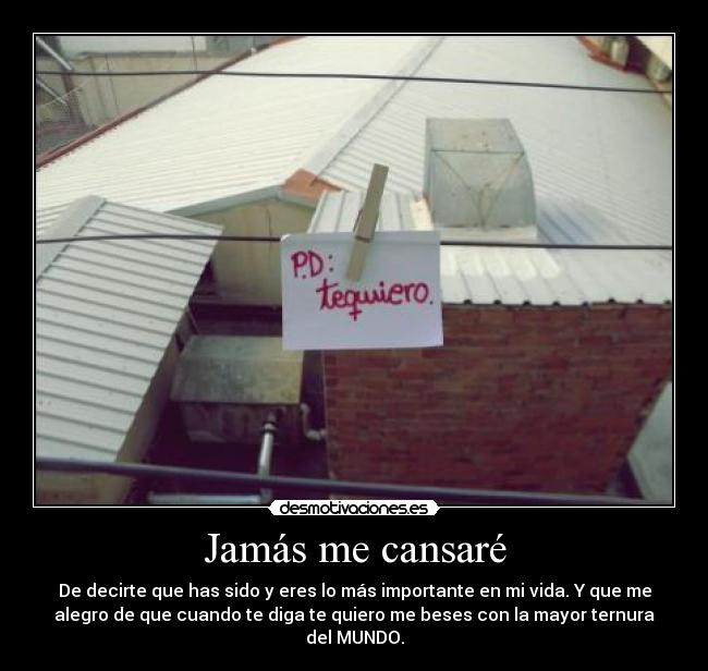 Jamás me cansaré -