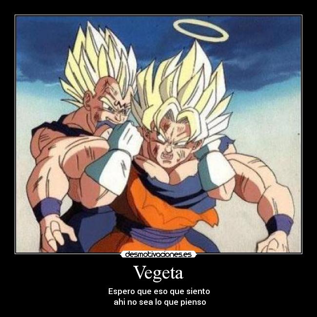 Vegeta - Espero que eso que siento
 ahi no sea lo que pienso