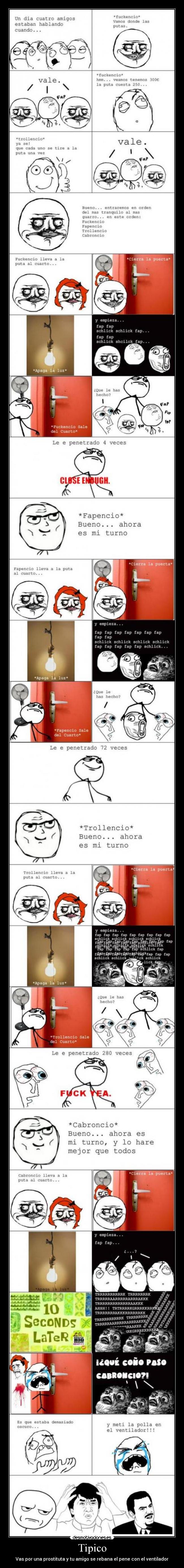 Tipico - Vas por una prostituta y tu amigo se rebana el pene con el ventilador