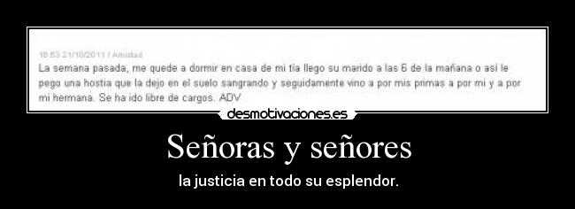 Señoras y señores -