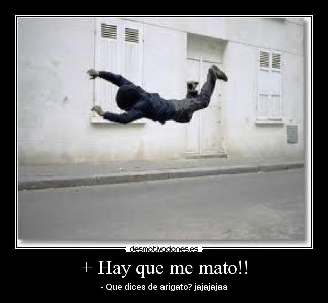 + Hay que me mato!! - - Que dices de arigato? jajajajaa