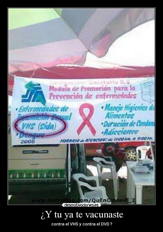 ¿Y tu ya te vacunaste - contra el VHS y contra el DVD ?